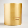 Tonic scented 100% natural wax candle 220g in pure brass container. Front